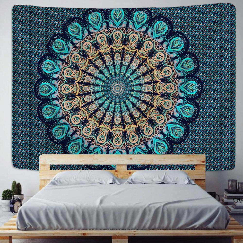 Indian Mandala Art Tapestry Wall Hanging Tapis Cloth