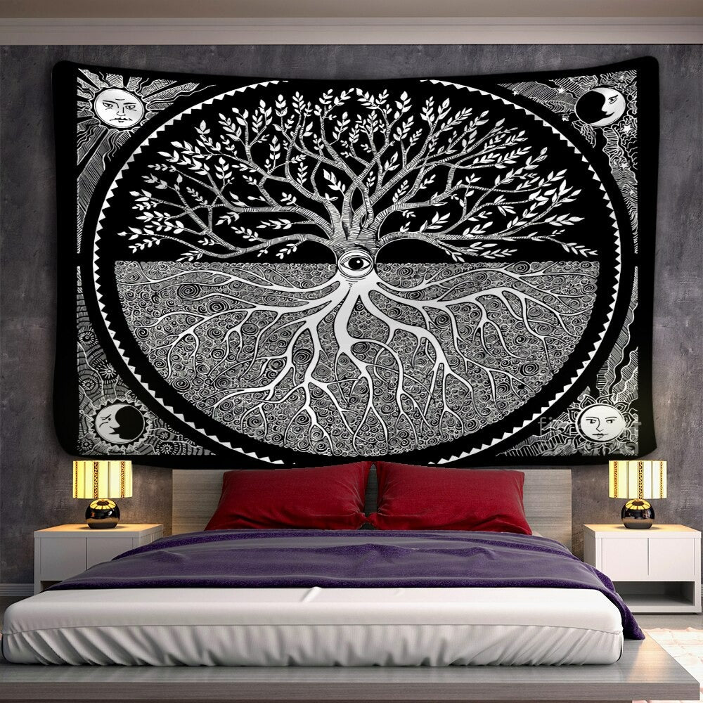 Mystic Tree Tapestry Wall Hanging Tapis Cloth