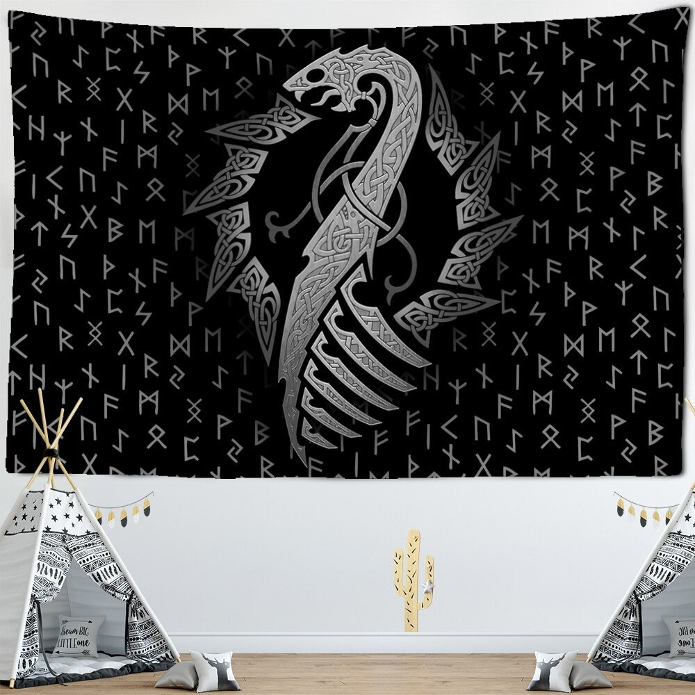 Vikings Tapestry Wall Hanging Tapis Cloth