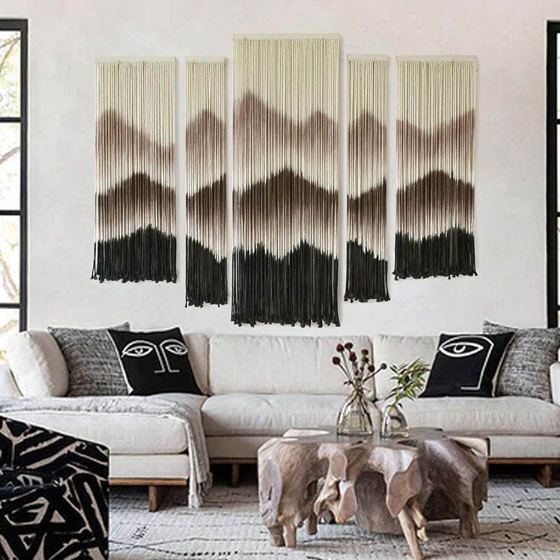 Macrame Dip Dyed Tapestry – Handmade Boho Wall Hanging