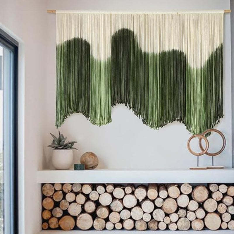 Macrame Dip Dyed Tapestry – Handmade Boho Wall Hanging