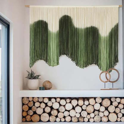 Macrame Dip Dyed Tapestry – Handmade Boho Wall Hanging