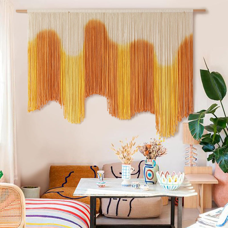 Macrame Dip Dyed Tapestry – Handmade Boho Wall HangingMacrame Dip Dyed Tapestry – Handmade Boho Wall Hanging - Image 3