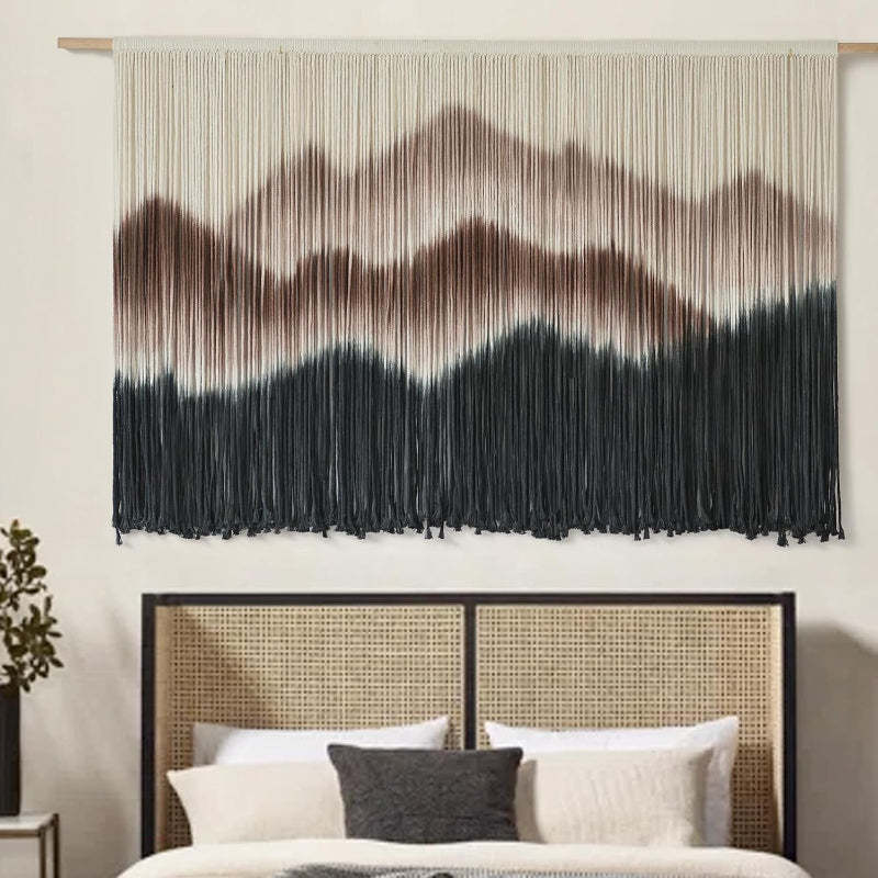 Macrame Dip Dyed Tapestry – Handmade Boho Wall Hanging