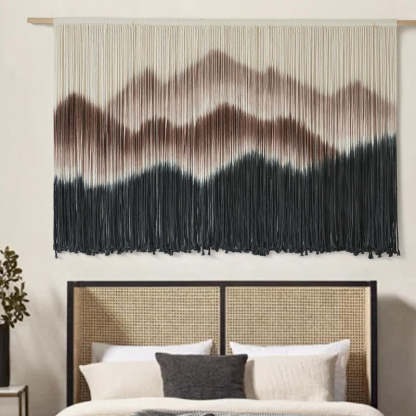 Macrame Dip Dyed Tapestry – Handmade Boho Wall Hanging