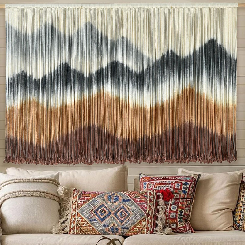 Macrame Dip Dyed Tapestry – Handmade Boho Wall Hanging