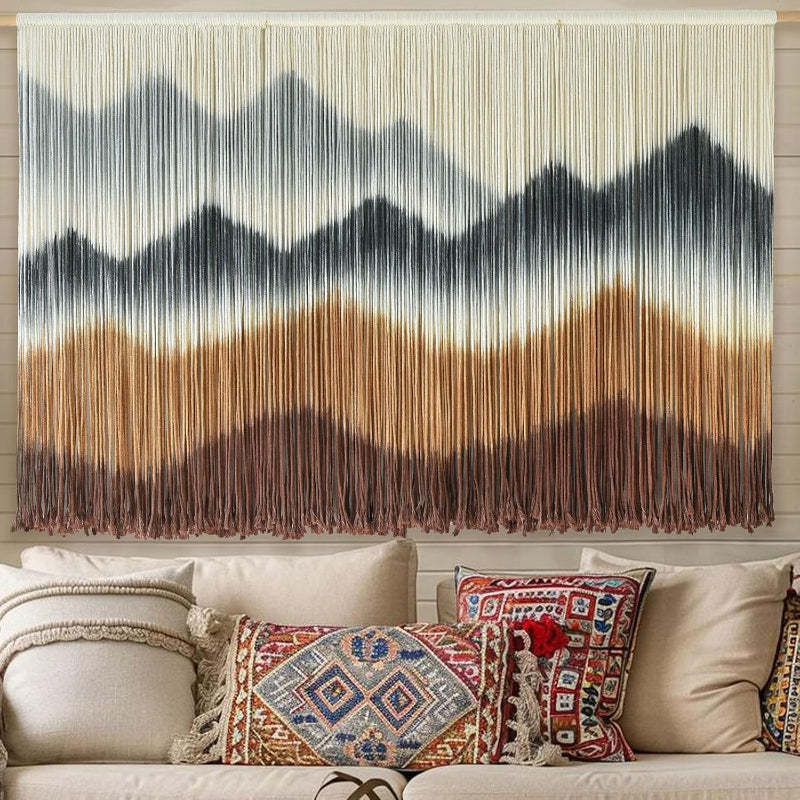 Macrame Dip Dyed Tapestry – Handmade Boho Wall Hanging