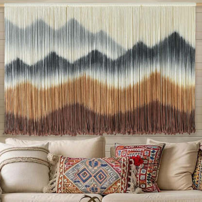 Macrame Dip Dyed Tapestry – Handmade Boho Wall Hanging