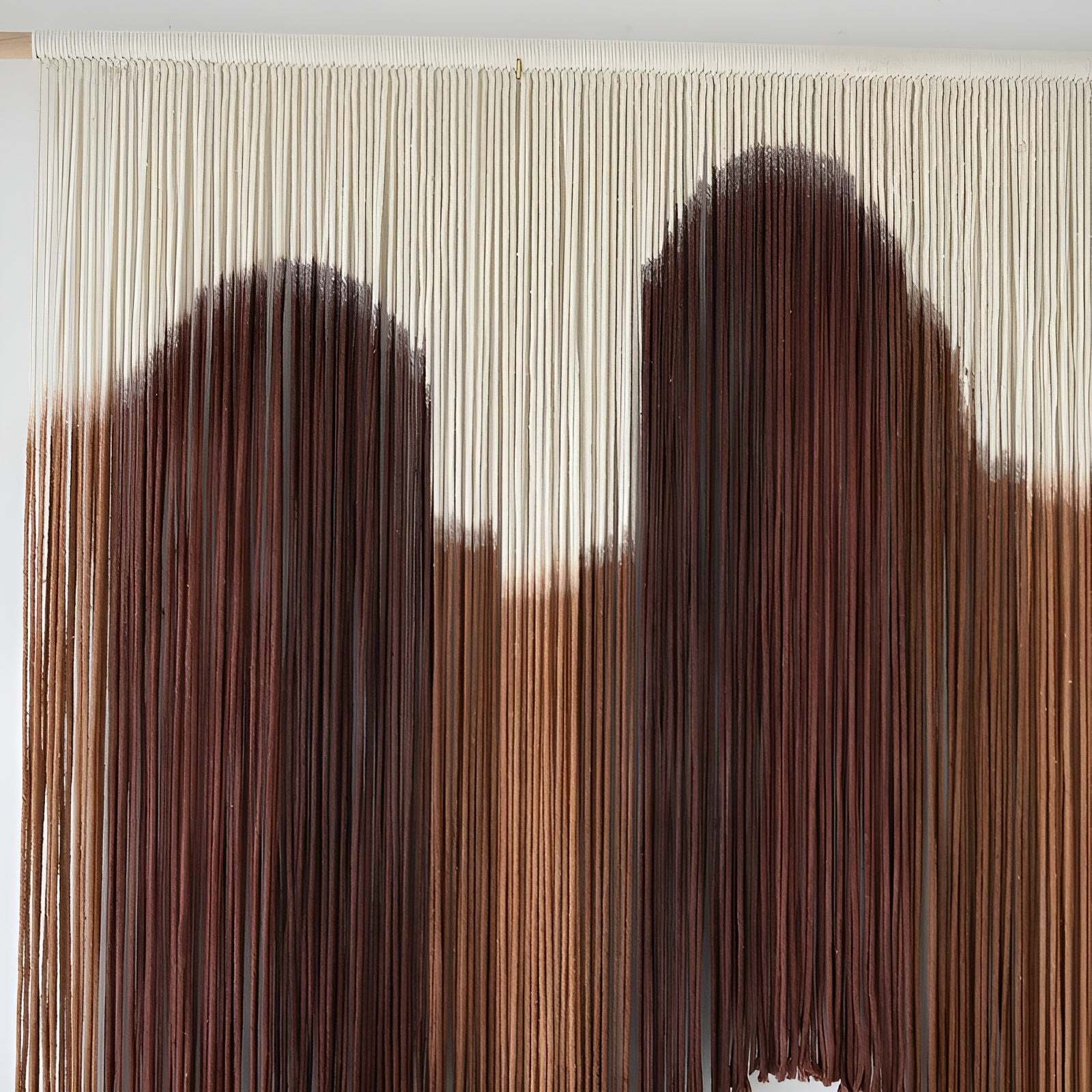 Handmade Macrame Wall Hanging With Dip Dyed Fiber Art