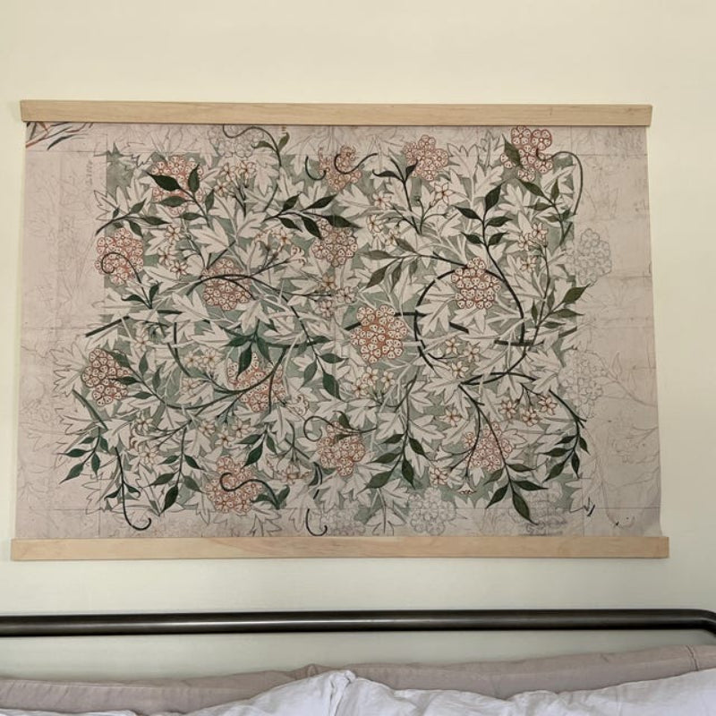 Oversized Wall Art Botanical Textile Canvas Vintage Inspired TapestryOversized Wall Art Botanical Textile Canvas Vintage Inspired Tapestry - Image 8