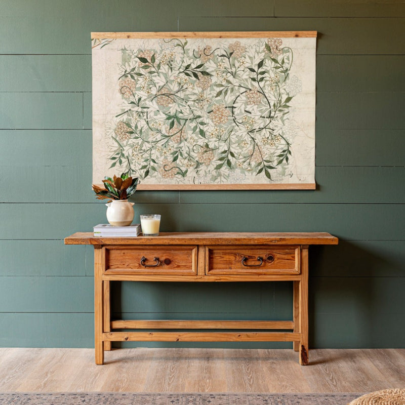 Oversized Wall Art Botanical Textile Canvas Vintage Inspired TapestryOversized Wall Art Botanical Textile Canvas Vintage Inspired Tapestry - Image 9