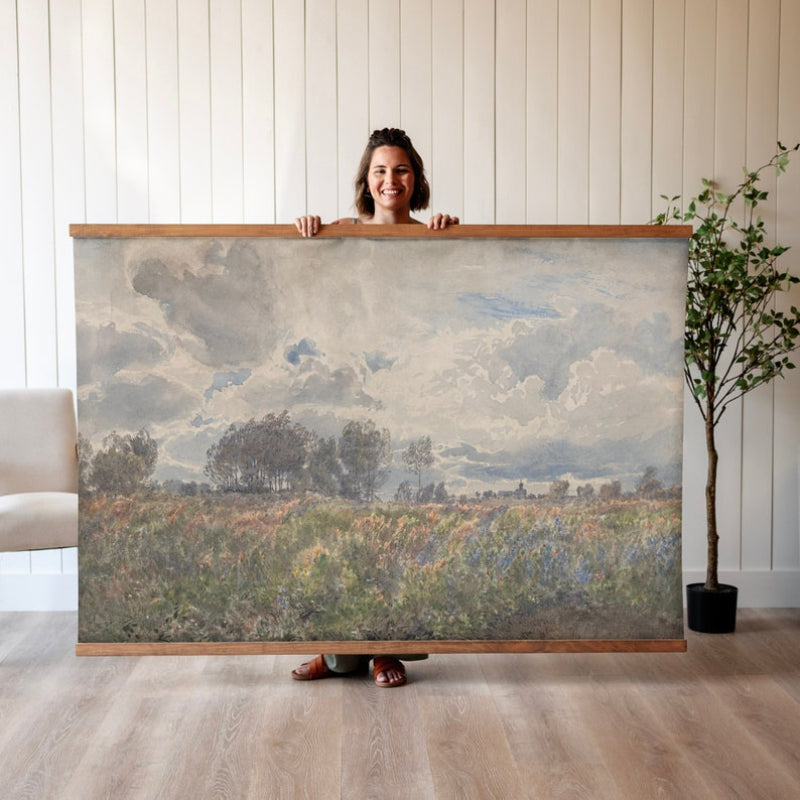 Oversized Wall Art Vintage Watercolor Print Tapestry