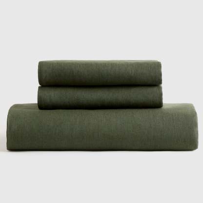 Washed Linen Fitted Sheet Set