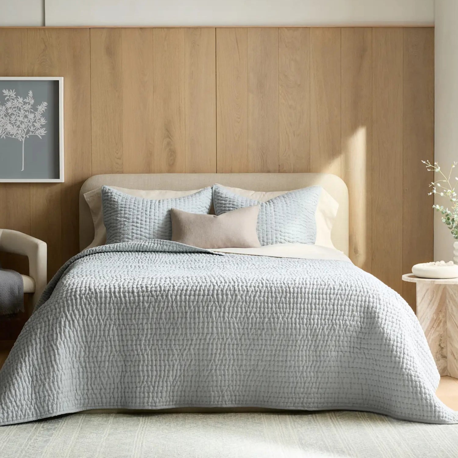 European Linen Cotton Stitch Quilt