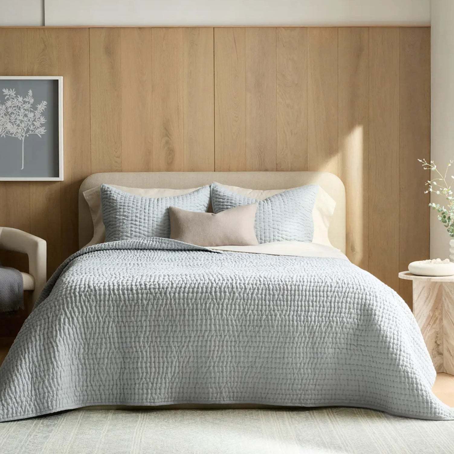 European Linen Cotton Stitch Quilt