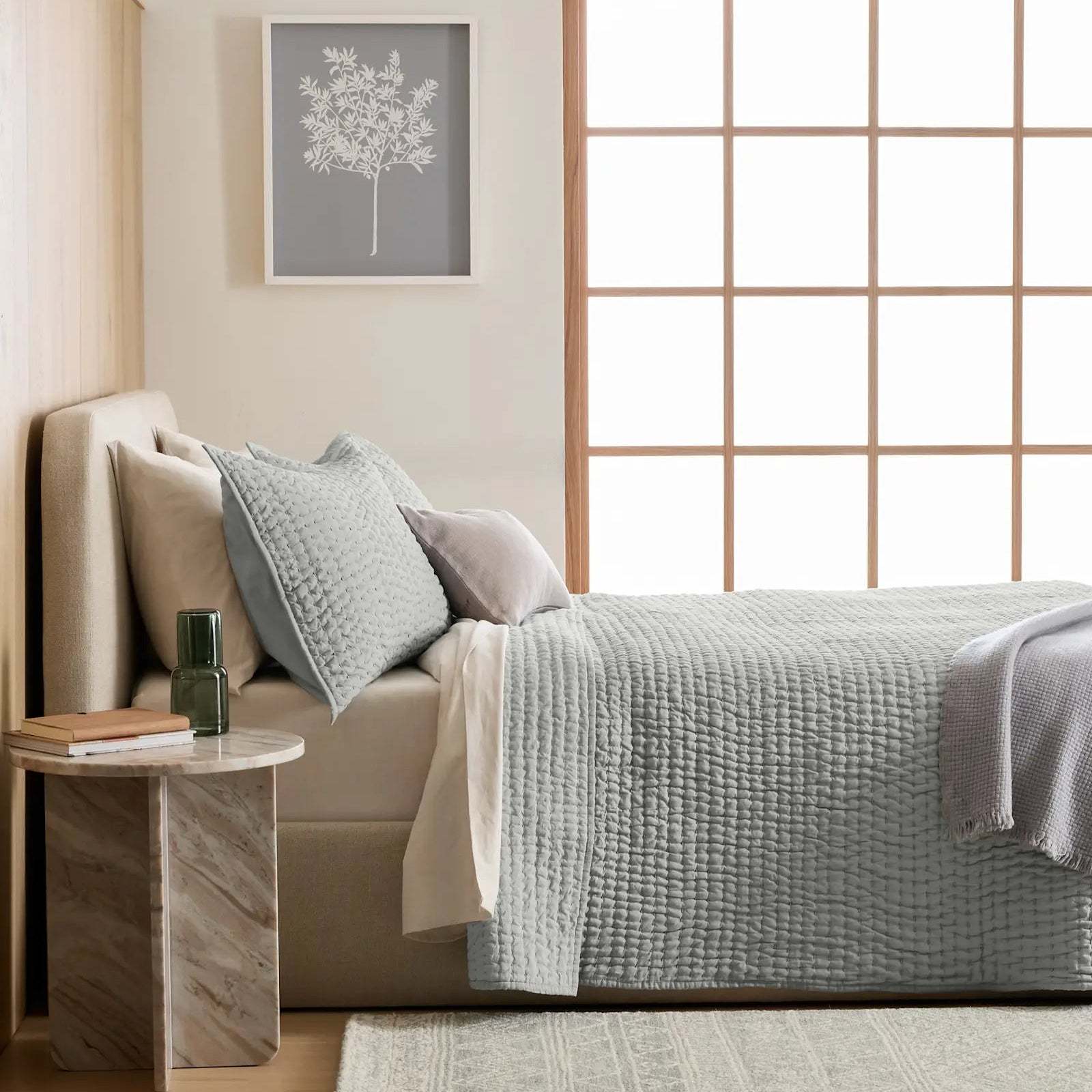 European Linen Cotton Stitch Quilt