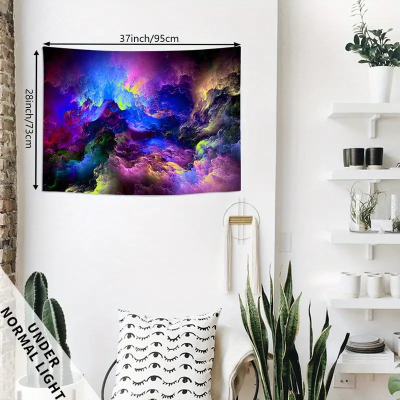 Vibrant Galaxy Fluorescent Tapestry – Glow-in-the-Dark DecorVibrant Galaxy Fluorescent Tapestry – Glow-in-the-Dark Decor - Image 8