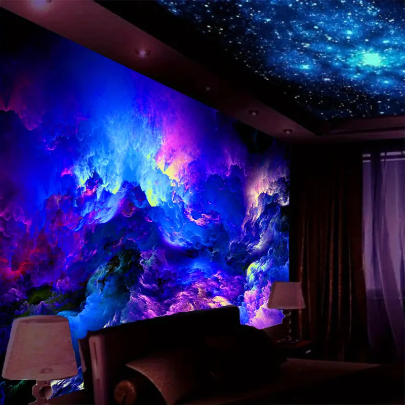 Vibrant Galaxy Fluorescent Tapestry – Glow-in-the-Dark DecorVibrant Galaxy Fluorescent Tapestry – Glow-in-the-Dark Decor - Image 4