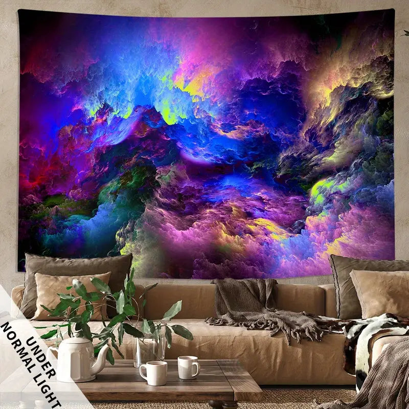 Vibrant Galaxy Fluorescent Tapestry – Glow-in-the-Dark DecorVibrant Galaxy Fluorescent Tapestry – Glow-in-the-Dark Decor - Image 5