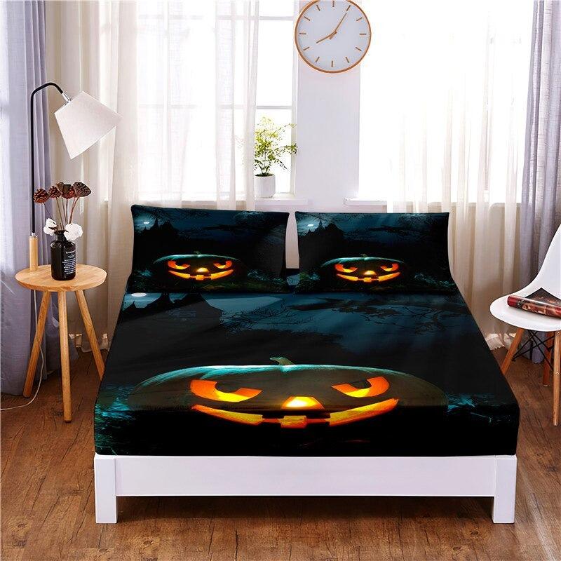 3 Pcs Holy Night Digital Printed Polyester Fitted Sheet Set