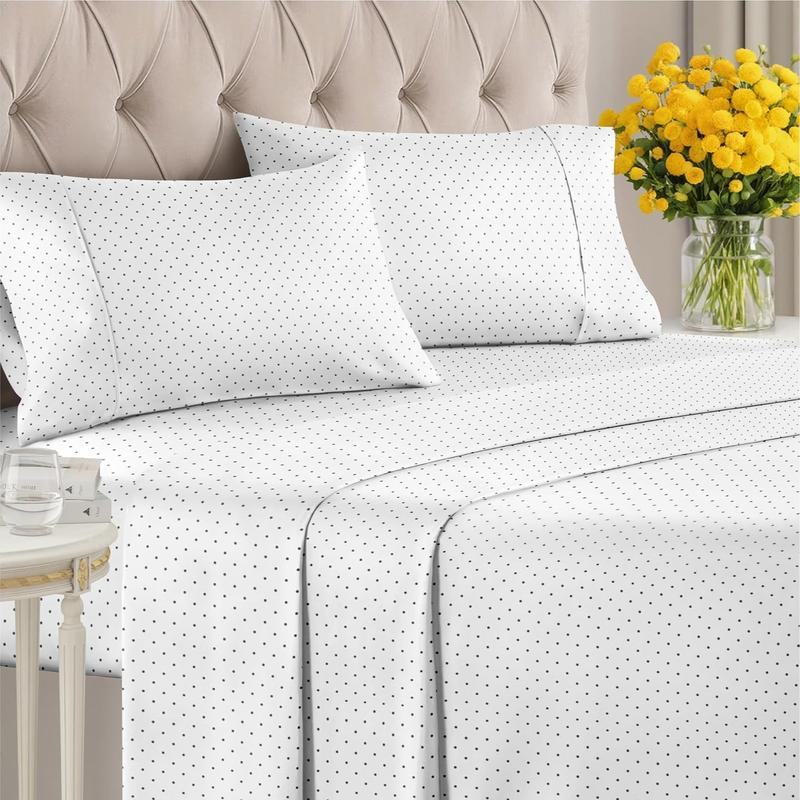 Pack Of 4 Striped Themed Bedsheet Set With Deep Pocket And Wrinkle Resistant Design