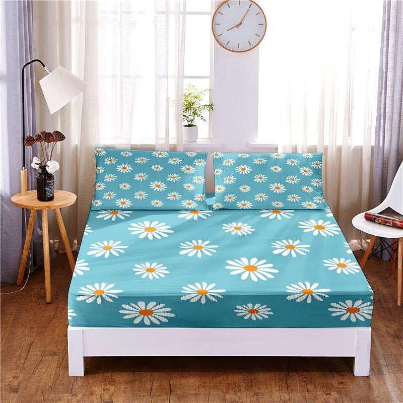 3 Pcs Little Daisy Digital Printed Polyester Bedding Set