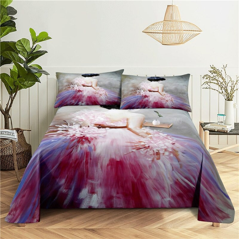 Dancing Girl Printed Bedding Set