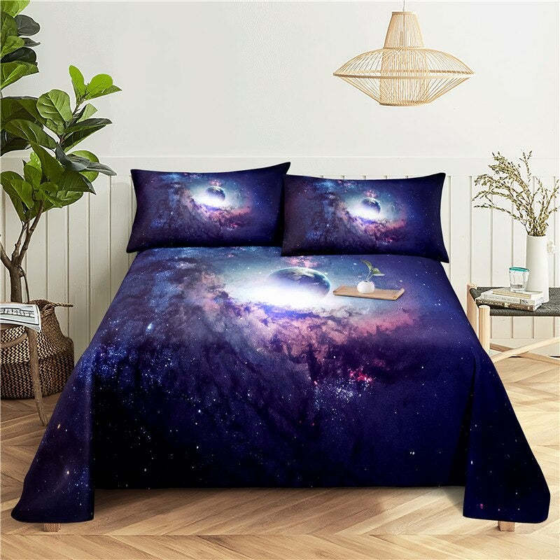 Starry Universe Print Bedding Set
