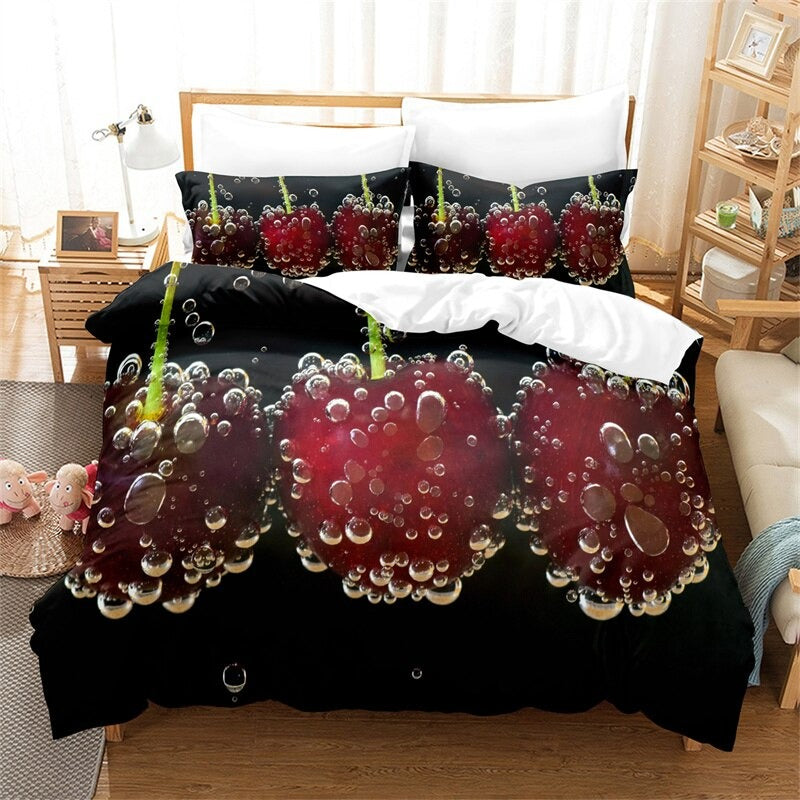 Fruit Desserts 3D Print Duvet Cover Set