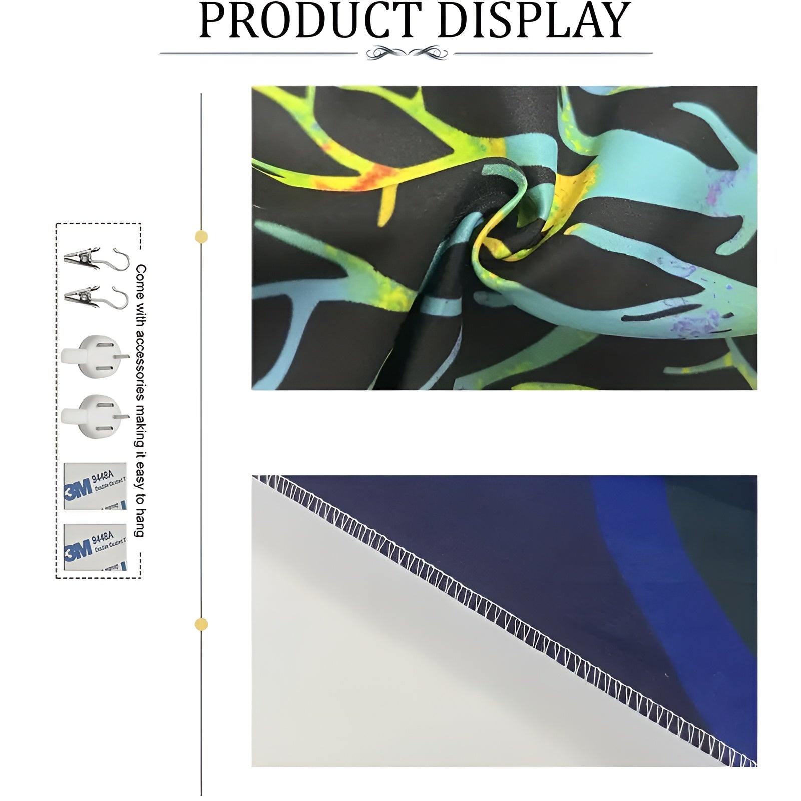 UV Reactive Tree Of Life Wall Tapestry With Psychedelic Design