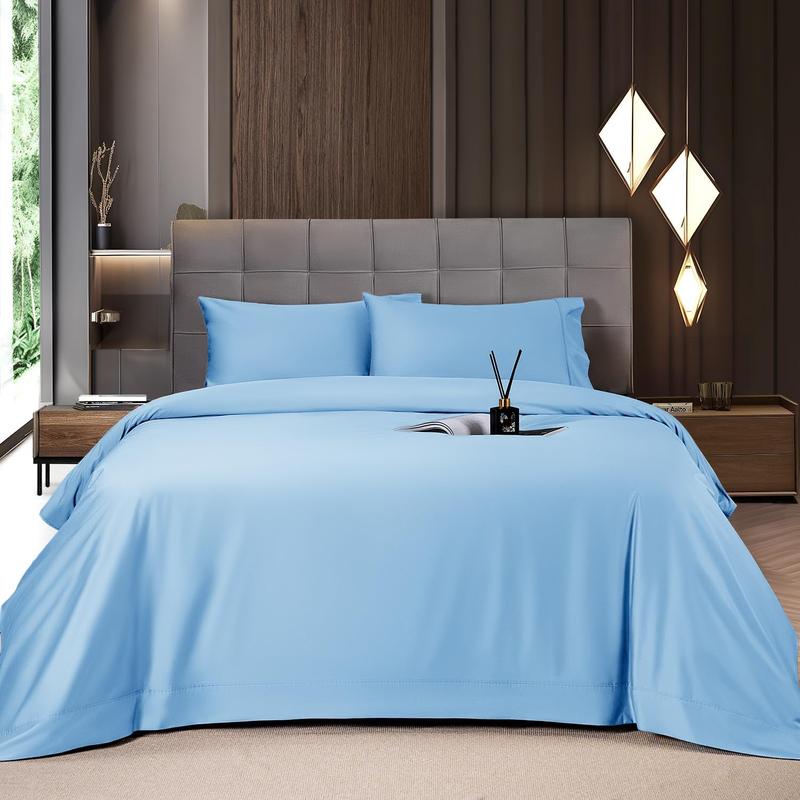 Deep Pocket Bedding Set With Smooth Fitted Sheet And Wrinkle Resistant Design