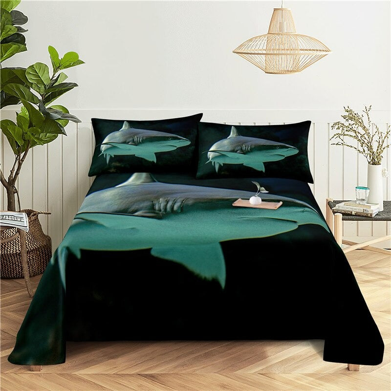 Printed Dolphins Bedding Set