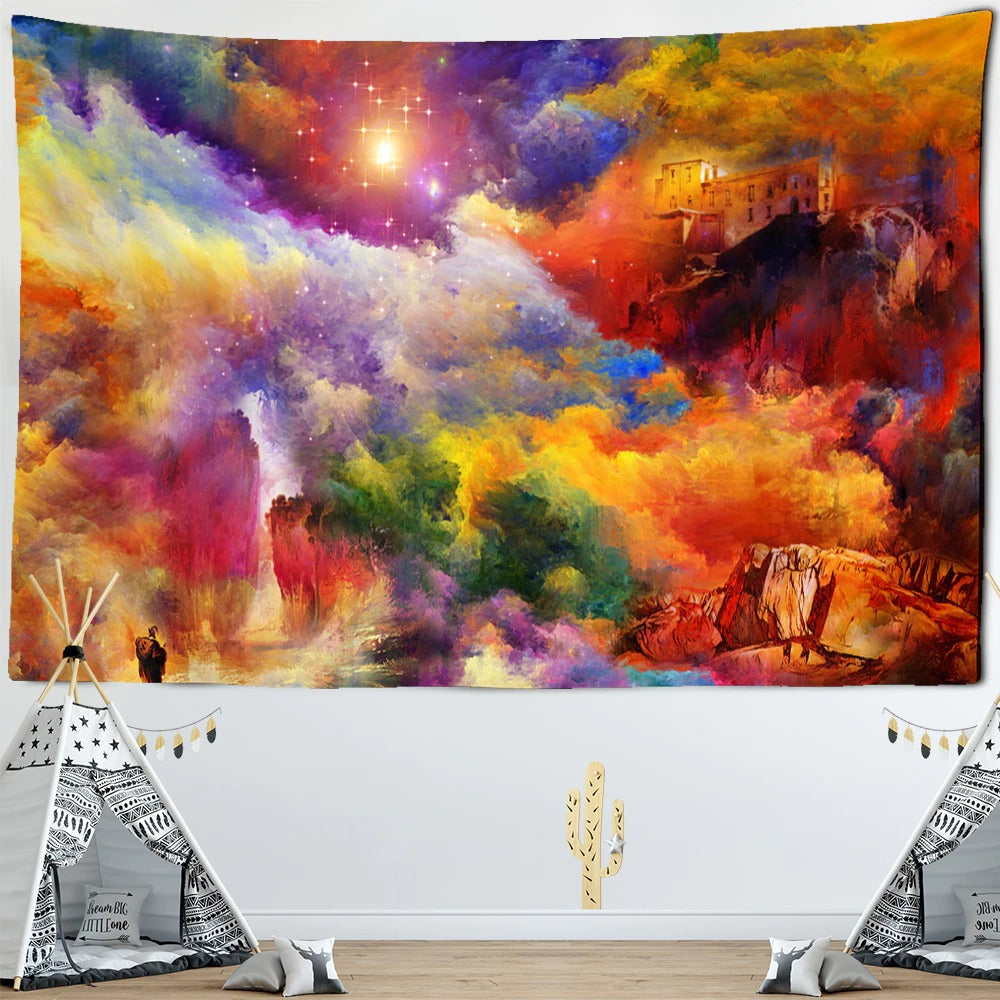 Mirage Colorful Clouds Tapestry Wall Hanging Tapis Cloth