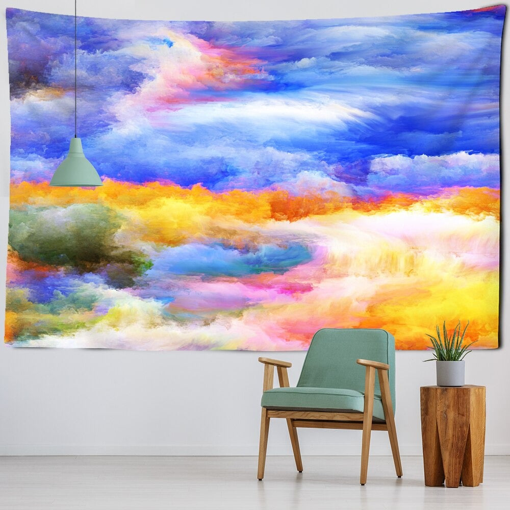 Colorful Clouds Tapestry Wall Hanging Tapis Cloth