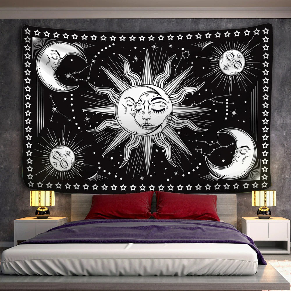 Simple Moon Art Tapestry Wall Hanging Tapis Cloth