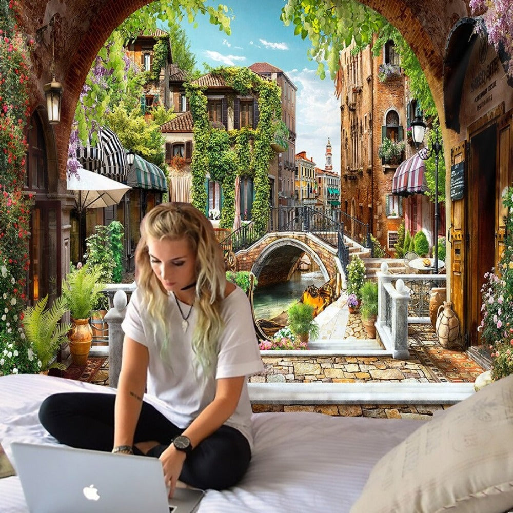 Corridor Landscape Scenery Tapestry Wall Hanging Tapis Cloth