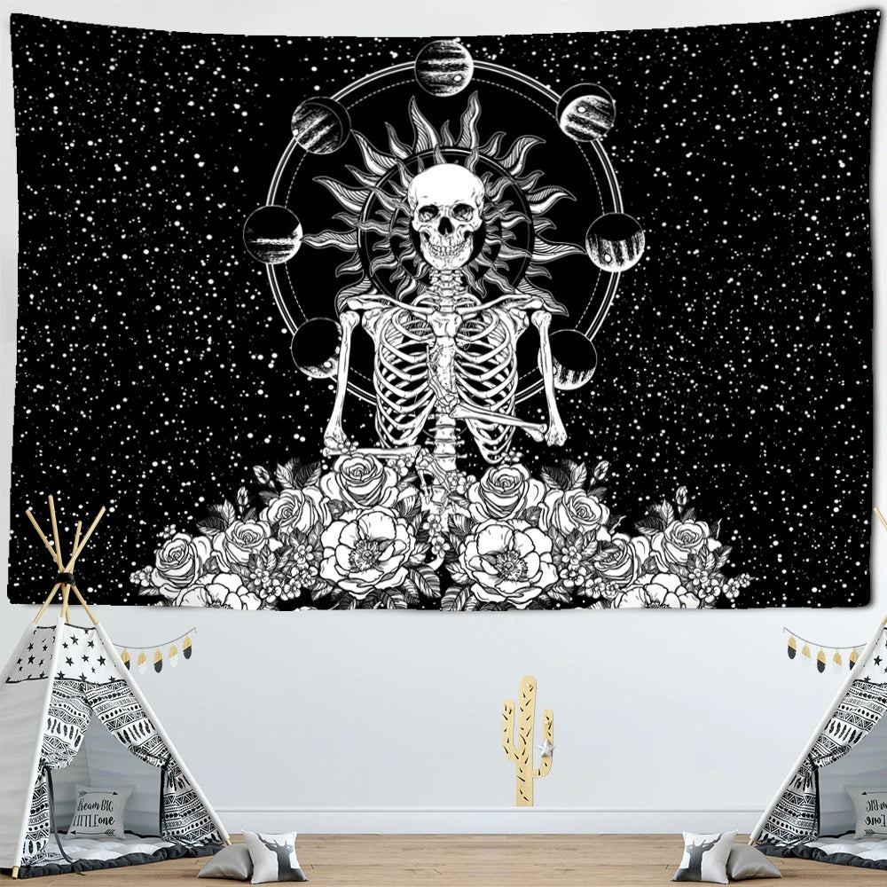 Skeleton Art Tapestry Wall Hanging Tapis Cloth