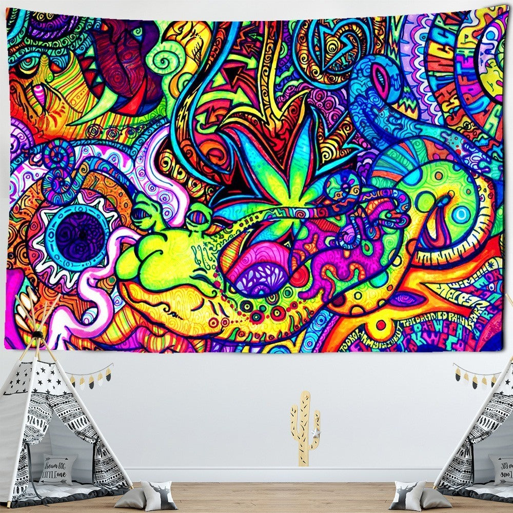 Psychedelic Mushroom Tapestry Wall Hanging Tapis Cloth