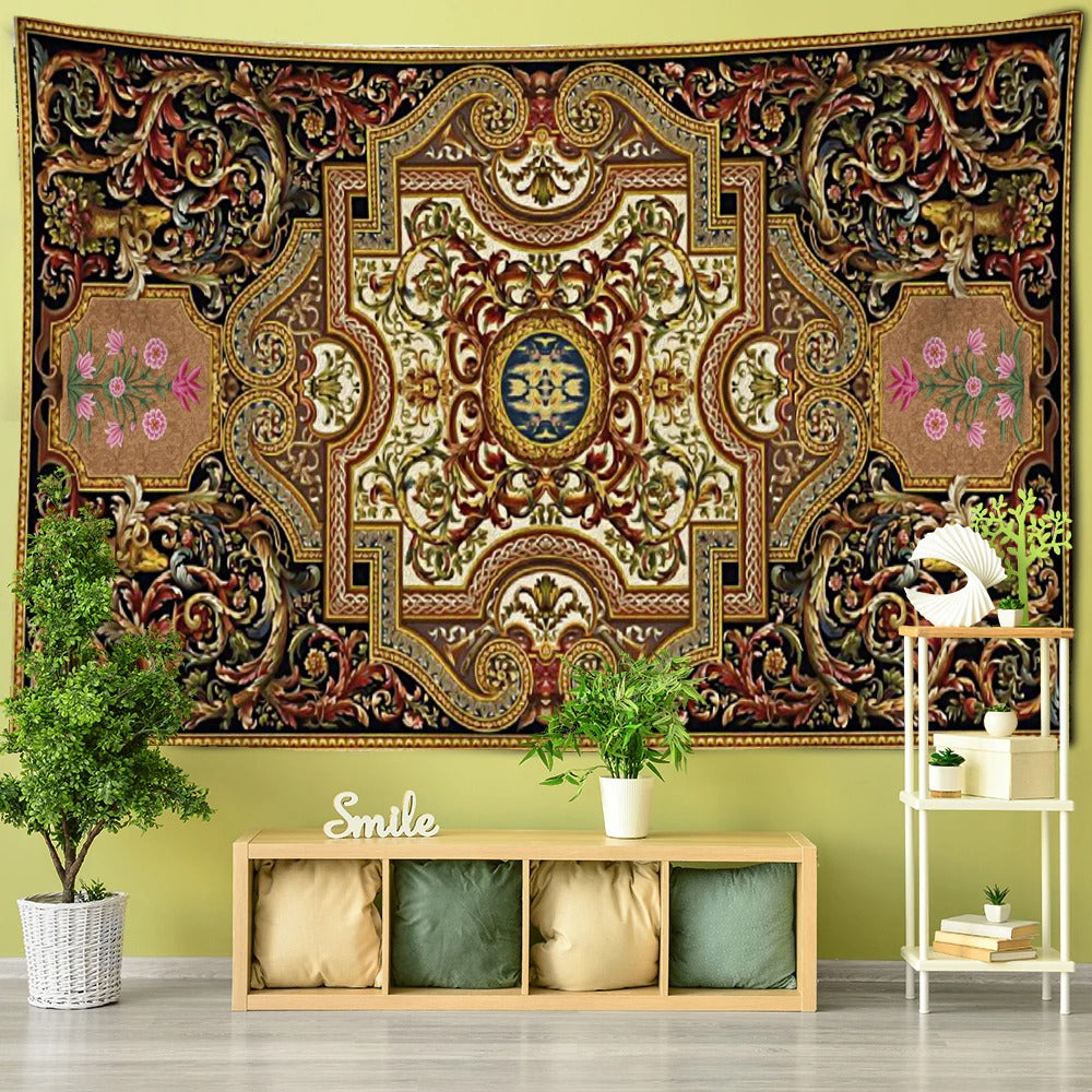 Tropical Persian Printed Tapestry Wall Hanging Tapis Cloth