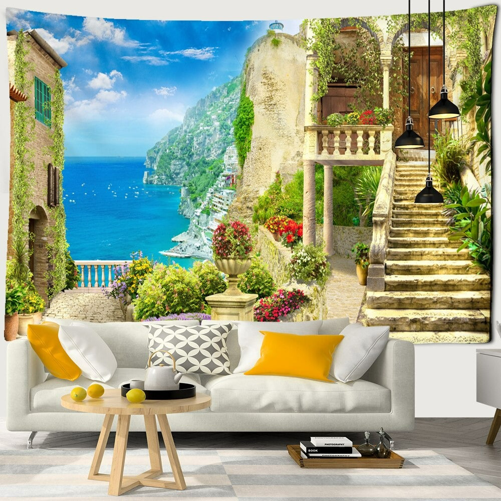 Scenic Sunshine Tapestry Wall Hanging Tapis Cloth