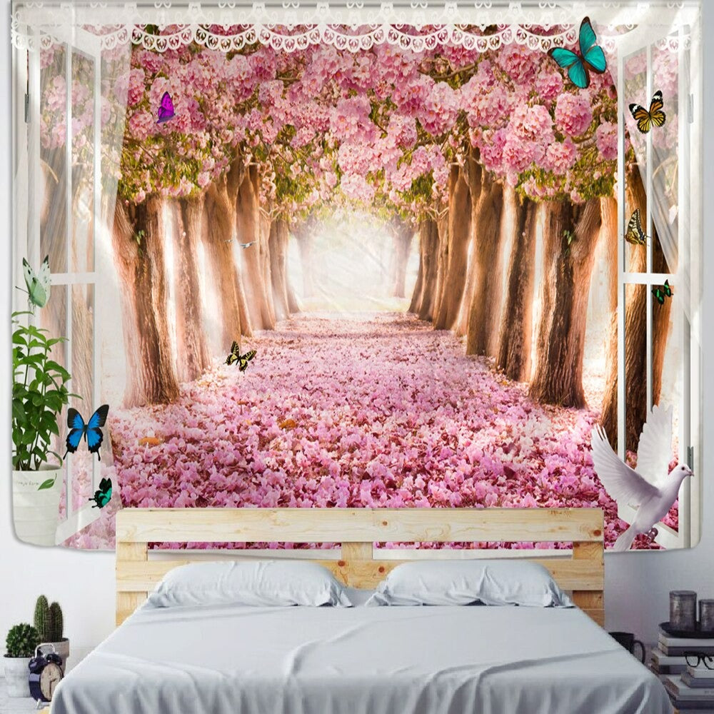 Scenic Sunshine Tapestry Wall Hanging Tapis Cloth