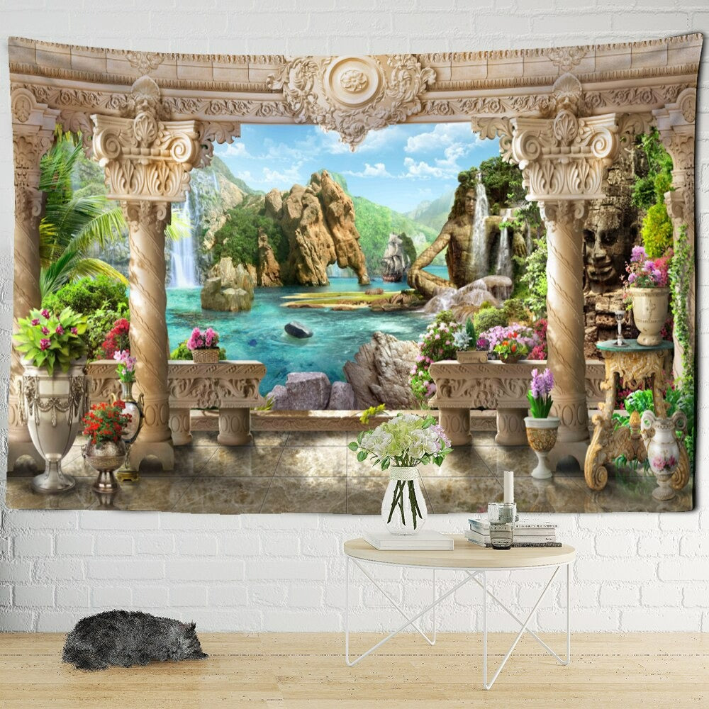 Scenic Sunshine Tapestry Wall Hanging Tapis Cloth