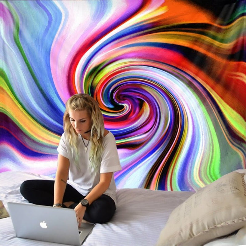 Color Swirl Tapestry Wall Hanging Tapis Cloth