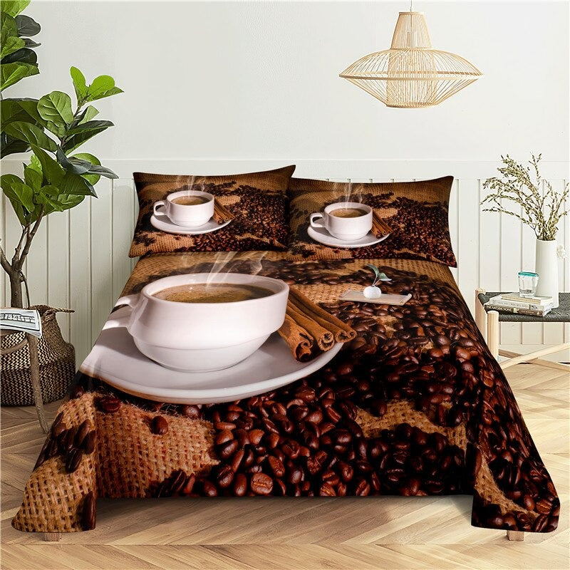Delicious Food Print Flat Bedding Set