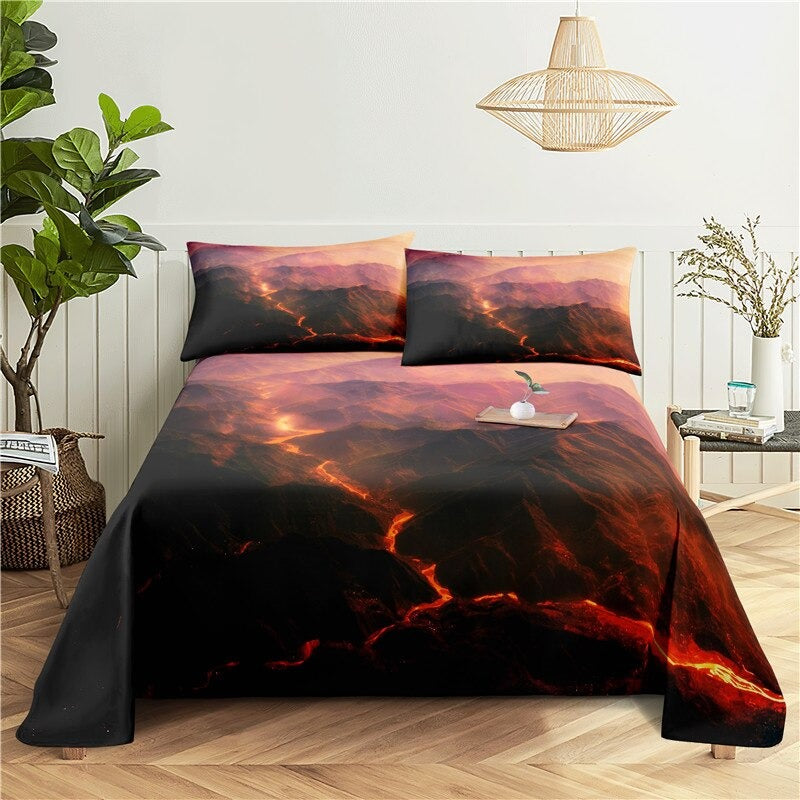 Volcano Print Bedding Set