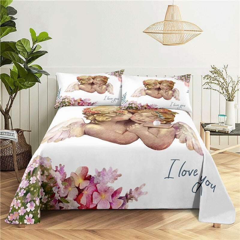 Retro Culture Bed Flat Bedding Set