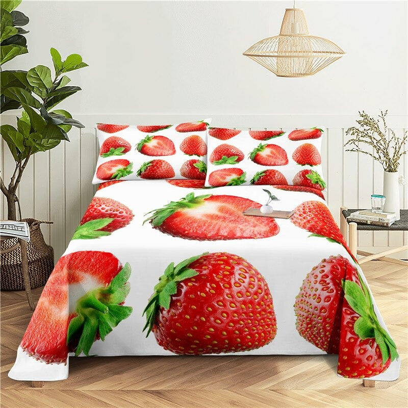 Fresh Fruit Print Bedding Set