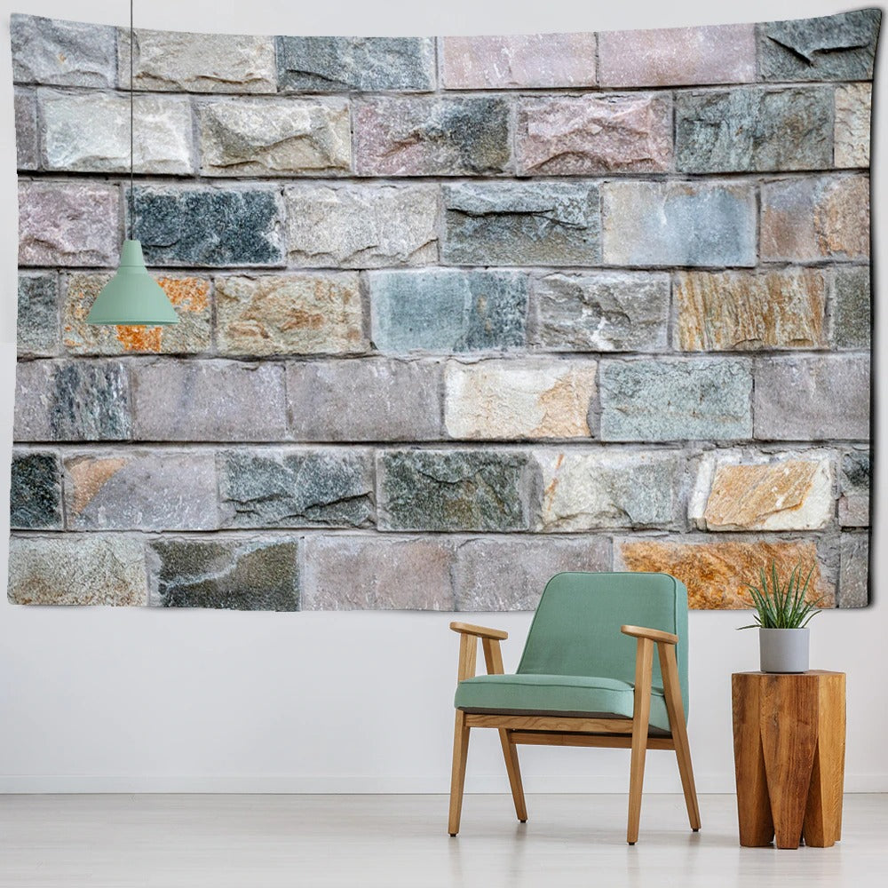 3D Vintage Bricks Printed Tapestry Wall Hanging Tapis Cloth