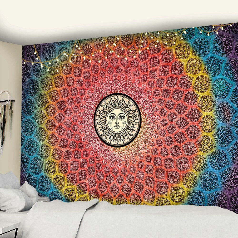 Mandala Sun Tapestry Wall Hanging Tapis Cloth