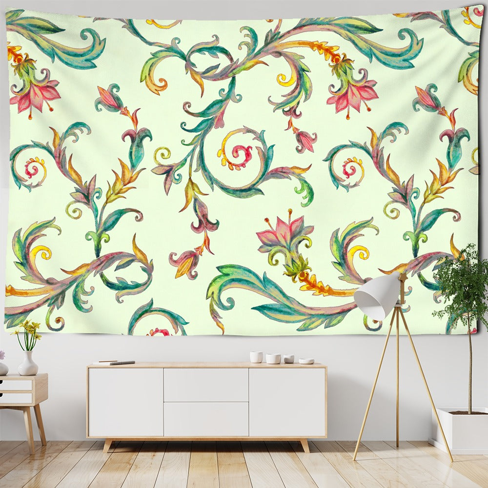 Botanical Wildflower Tapestry Wall Hanging Tapis Cloth